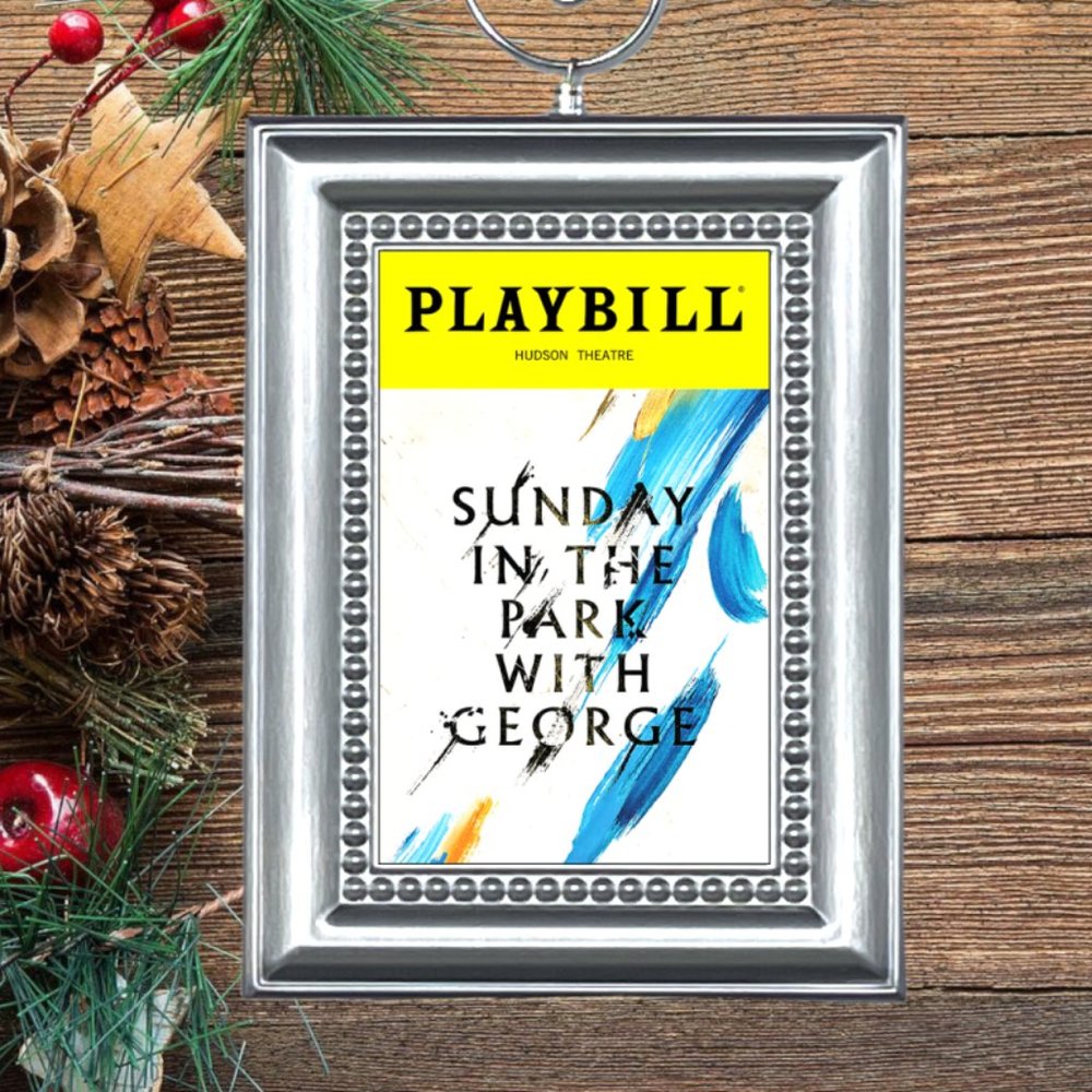 Sunday In The Park With George Broadway Musical Playbill Christmas Tree Ornament